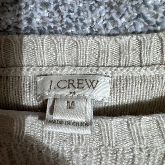 Factory Warmspun Swingy Elbow Patch Sweater Womens Medium Wool Blend Grandpacore - Picture 6 of 9